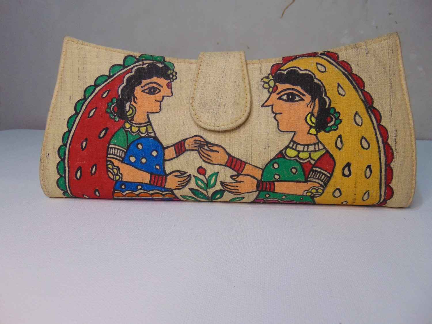 Women's Handicrafted Madhubani Clutch Two Lady's D