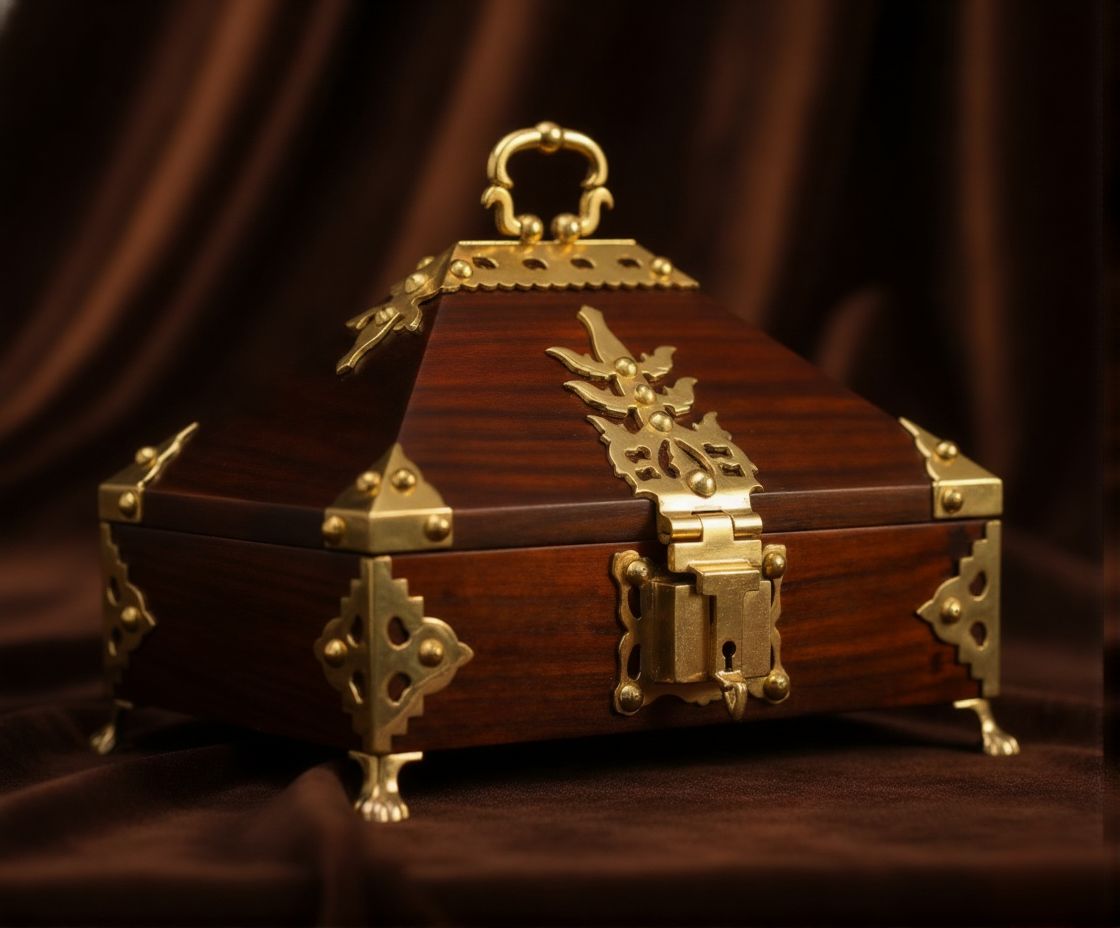 Rosewood Crafted Nettur Petti Traditional Jewel Box for Gifting & Home Decor