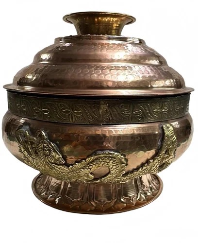 Brass Vintage Tibetan Jewellery Box 