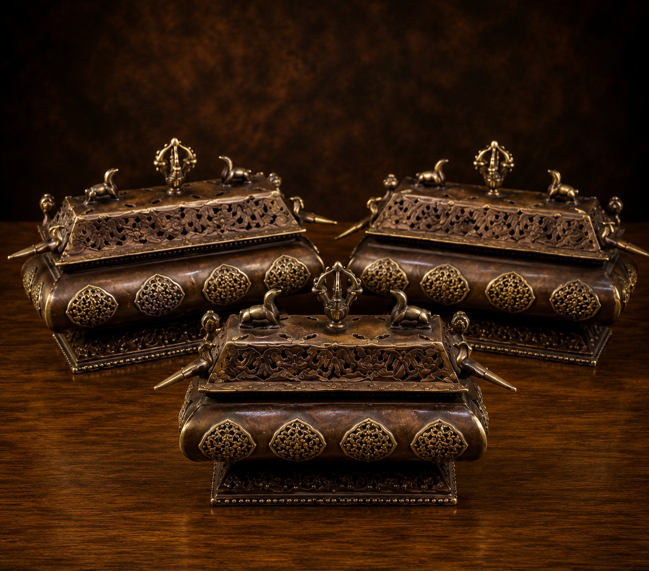  Royal Tibetan Brass Incense Burner 