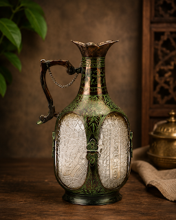Brass Old Monk Antique Bottle 