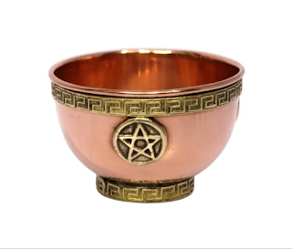 Copper Pentagram Ritual Bowl