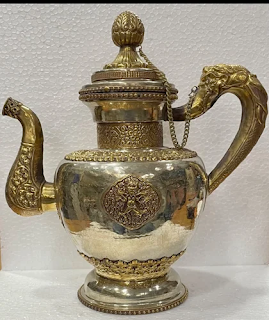 Handcrafted Hammered Brass Dragon Handle Ewer