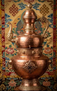 Copper Tibetan Antique Dragon Kettle