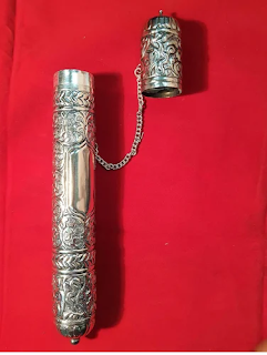Brass Silverplated Incense Holder / Letter Holder/ Invitation Container
