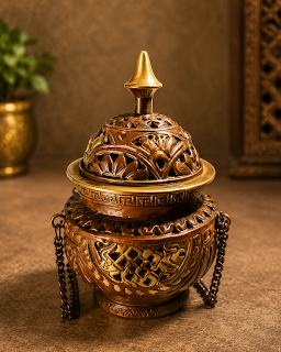Handcrafted Brass Hanging Incense Burner